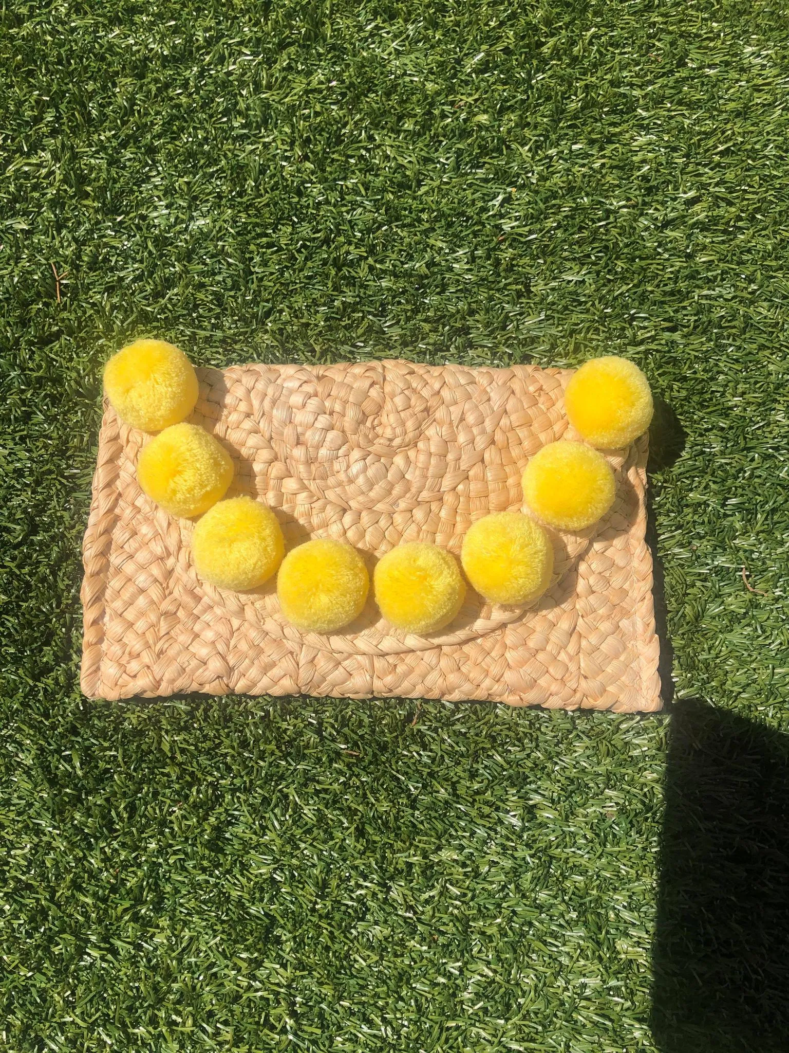 Handmade Pom Pom Clutch