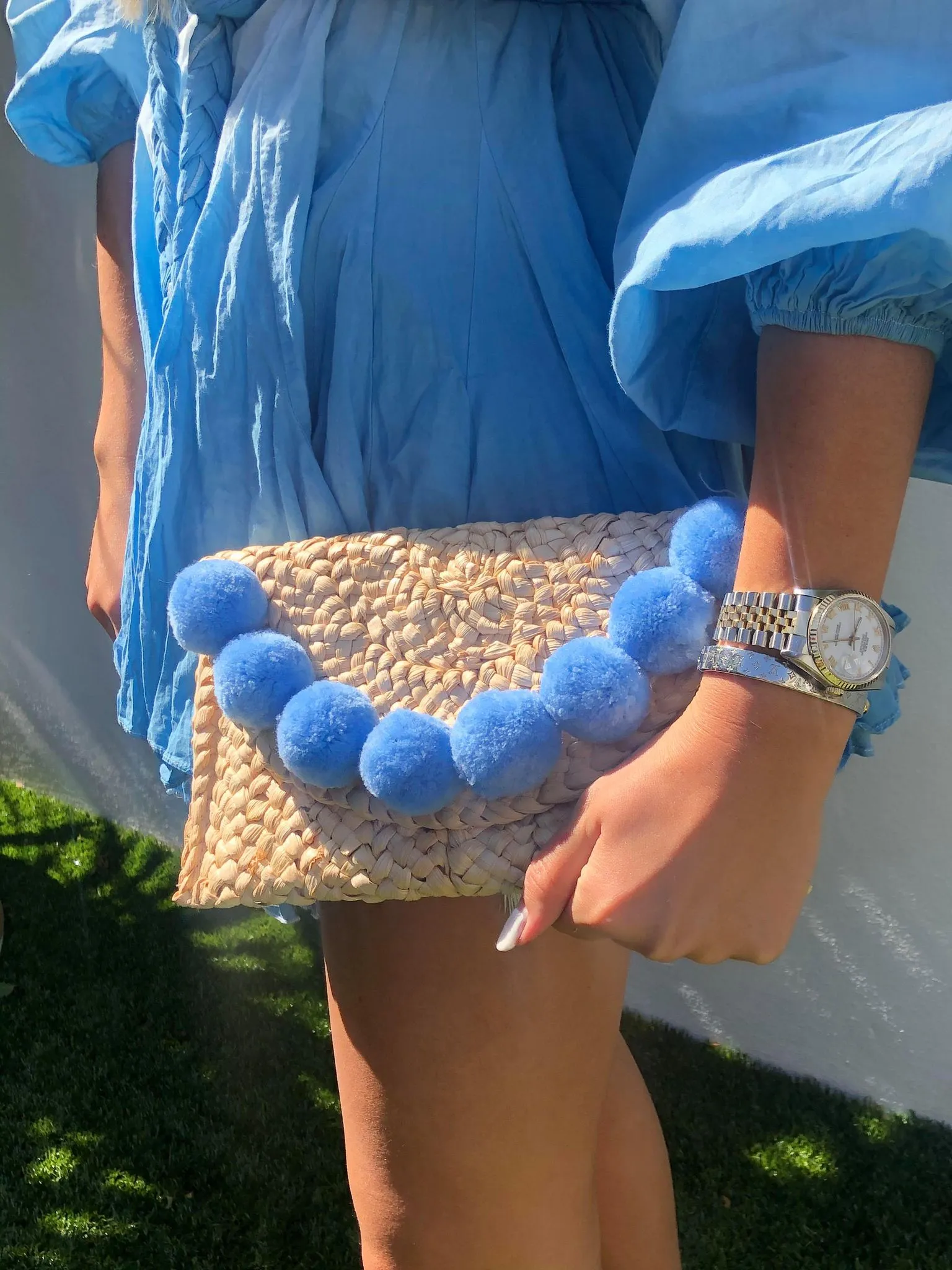Handmade Pom Pom Clutch
