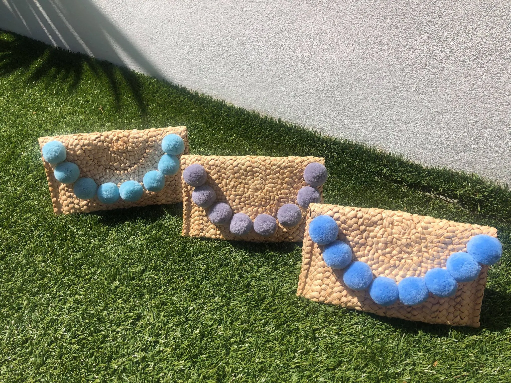 Handmade Pom Pom Clutch