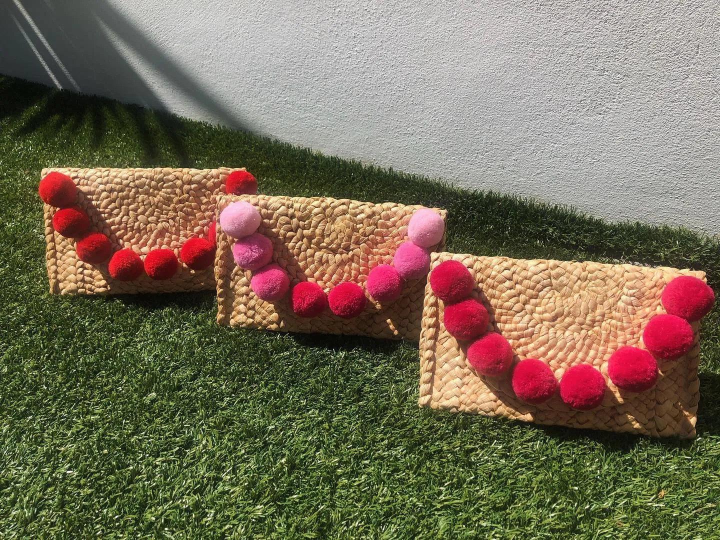 Handmade Pom Pom Clutch