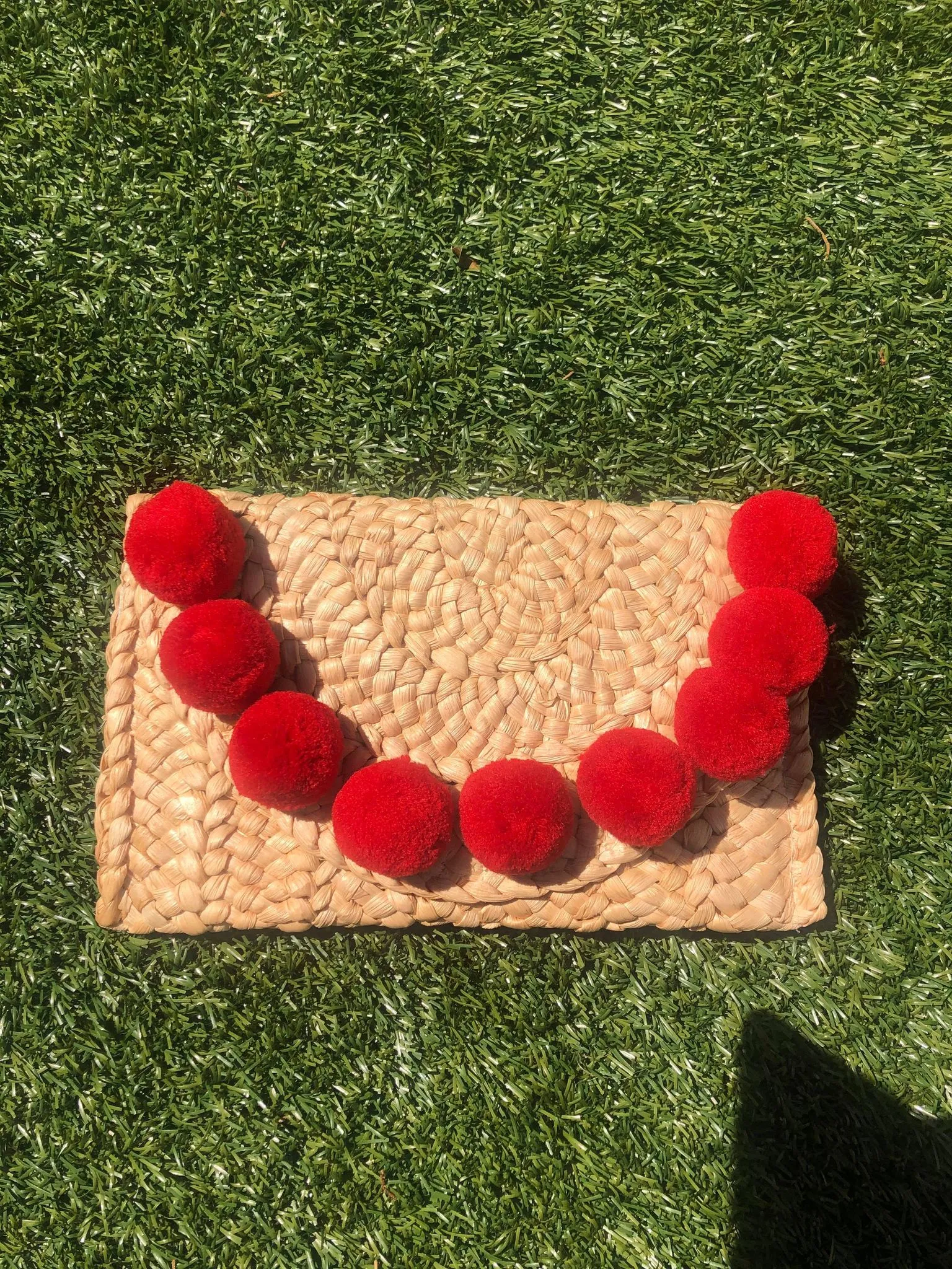 Handmade Pom Pom Clutch