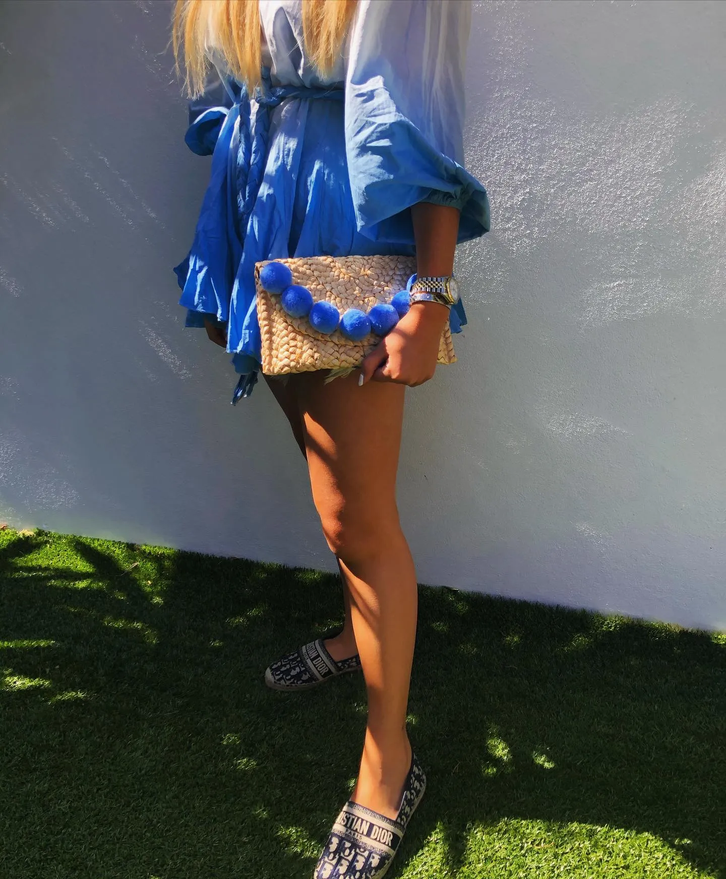 Handmade Pom Pom Clutch