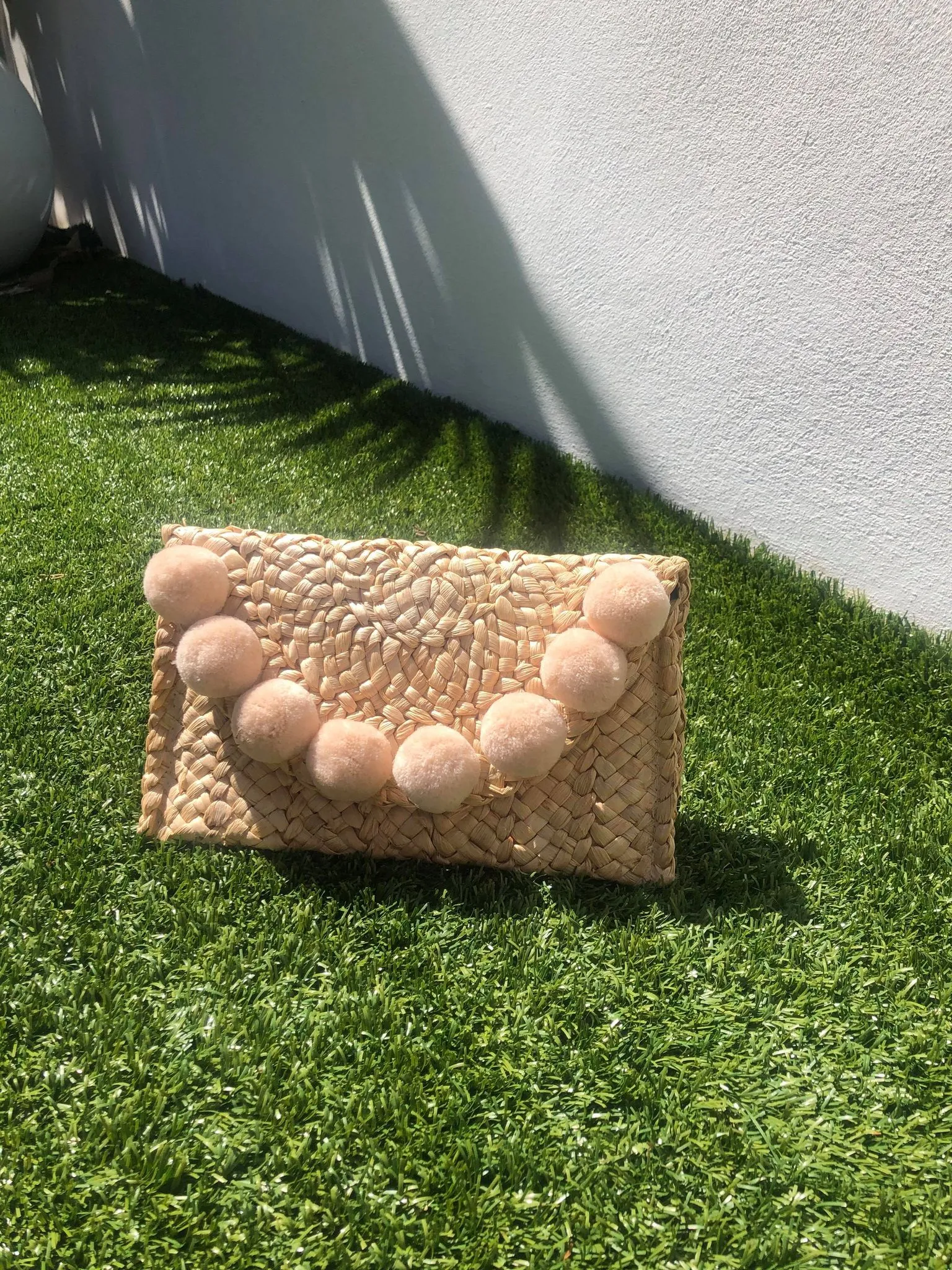 Handmade Pom Pom Clutch