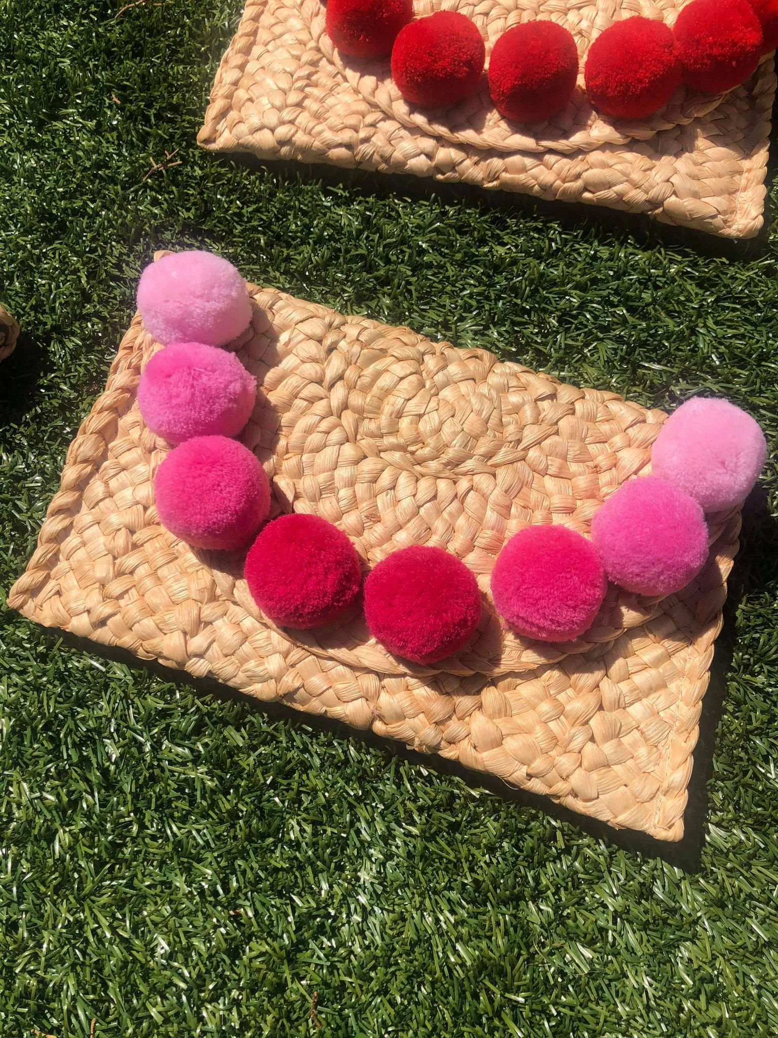Handmade Pom Pom Clutch