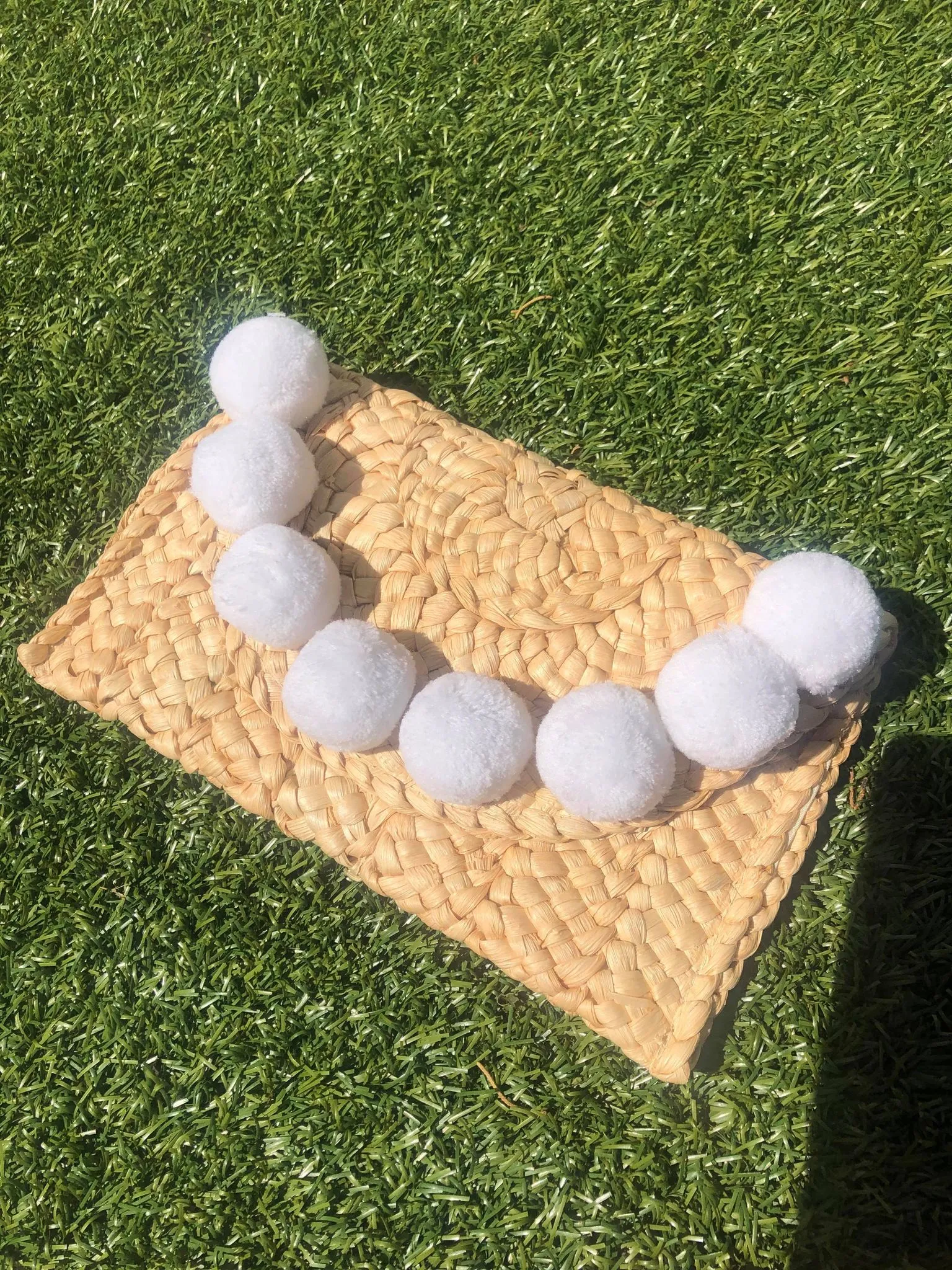 Handmade Pom Pom Clutch