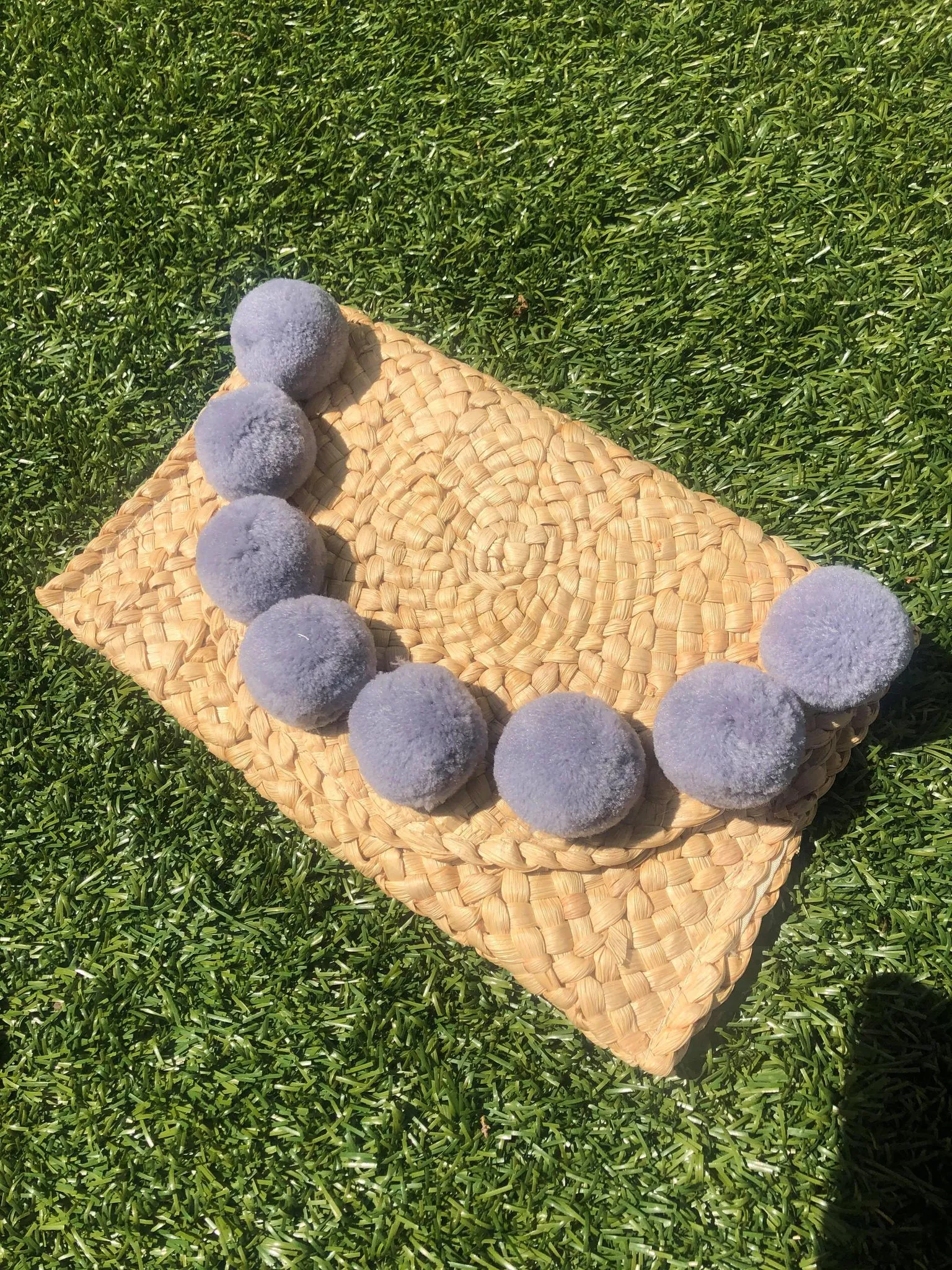 Handmade Pom Pom Clutch