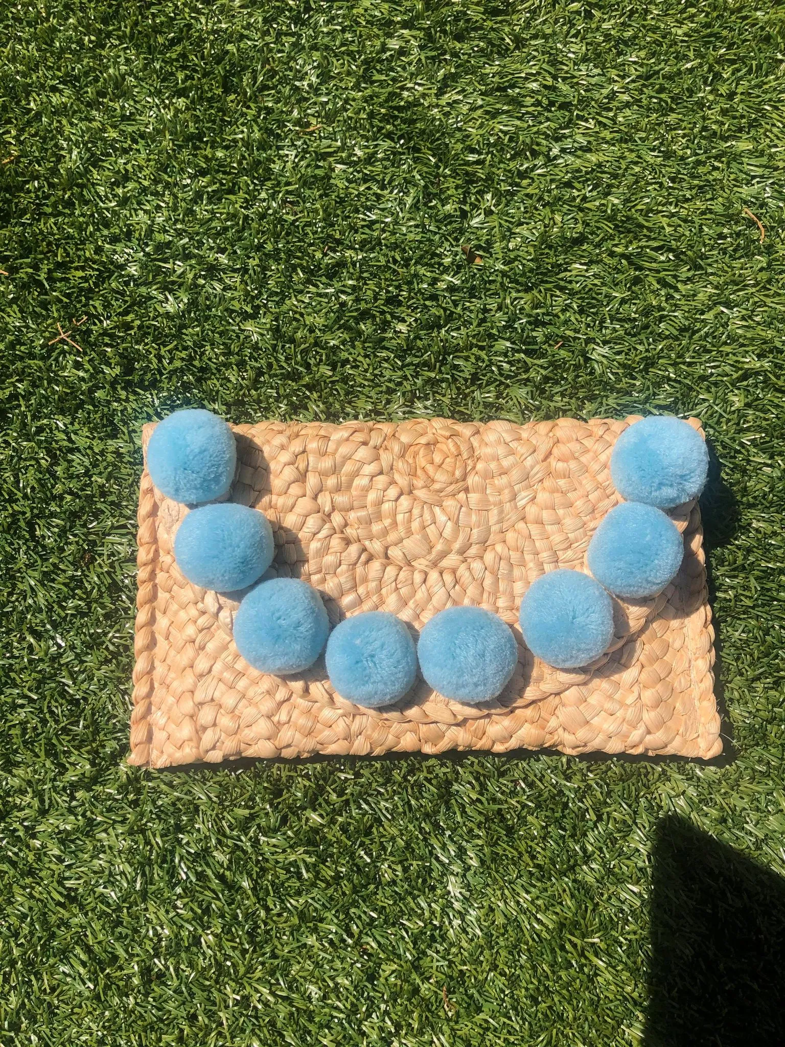 Handmade Pom Pom Clutch