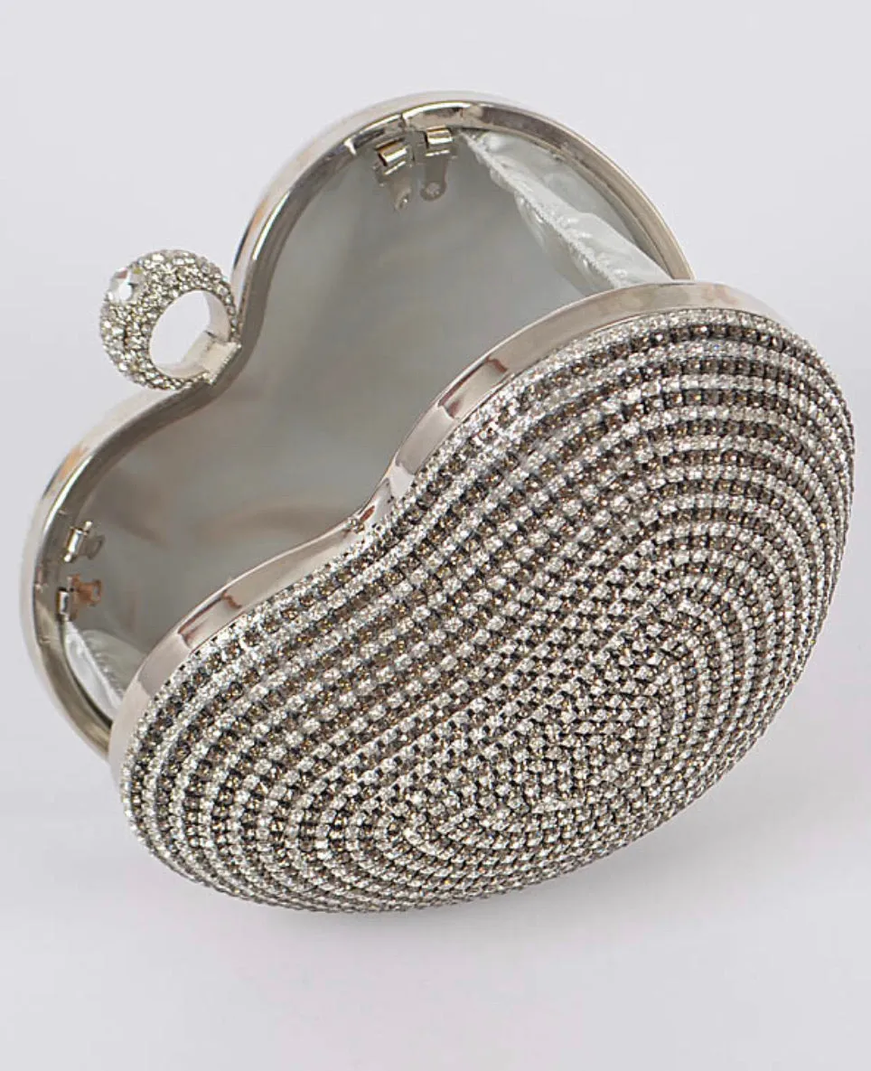 HEART GEMS CLUTCH BAG