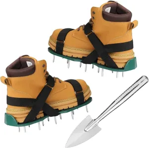 Heavy Strap Garden Aerate Spike Shoes Upgrades Lawn Aerator Shoe Tools Yard Aeration Shoes for Grass Soil Aerating Spikes (Standard Style)