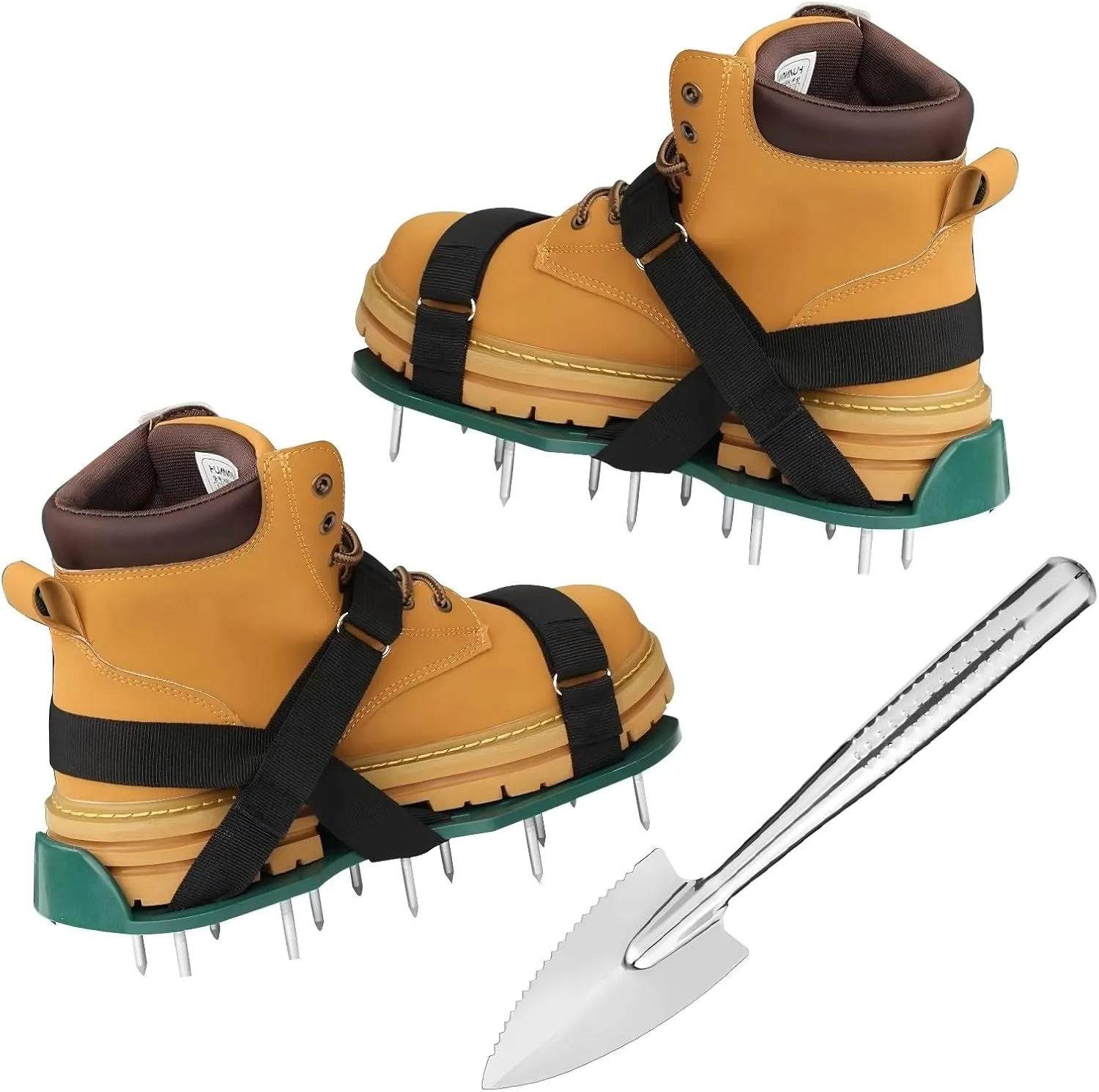 Heavy Strap Garden Aerate Spike Shoes Upgrades Lawn Aerator Shoe Tools Yard Aeration Shoes for Grass Soil Aerating Spikes (Standard Style)