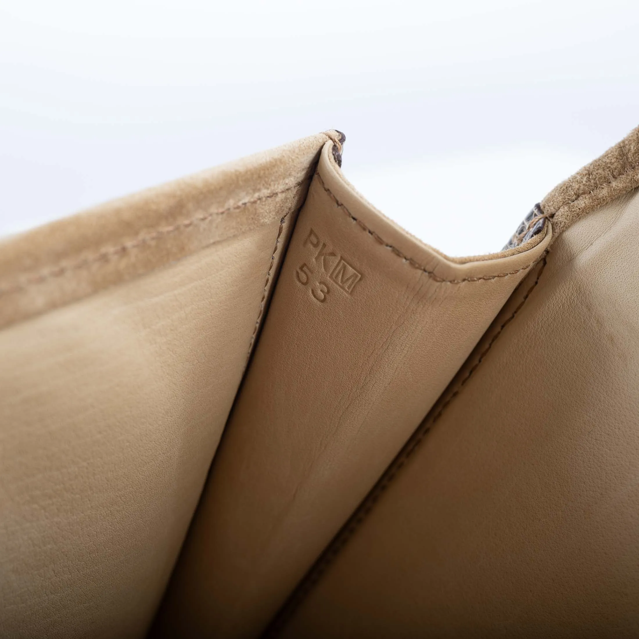 Hermès Jige Elan Clutch Sable Doblis Suede and Ombré Lizard