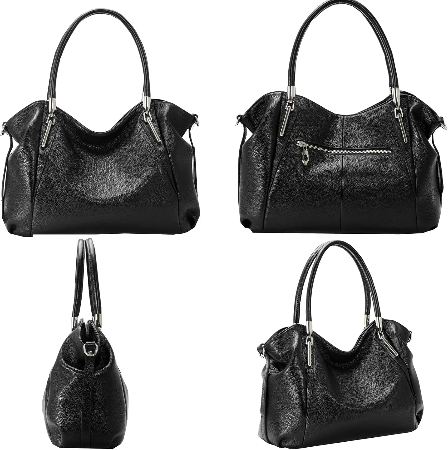 HESHE Genuine Leather Purses and Handbags for Women Shoulder Bags Tote Handbag Ladies Designer Hobo Satchel Crossbody Bag