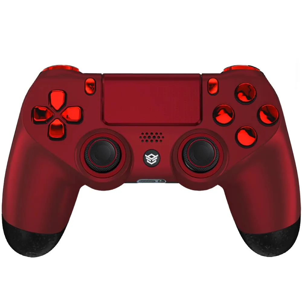HEXGAMING NEW SPIKE 2 Back Buttons & Interchangeable Thumbsticks & Triggers Stop Compatible with ps4 Pro Controller with Paddles - Blazing Red