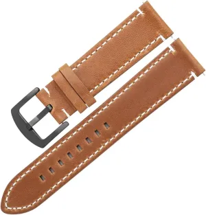 HMFang Oil Wax Leather Watch Band Bracelet 20mm 22mm For Galaxy Watch 42 46mm High-end Cowhide Watch Straps