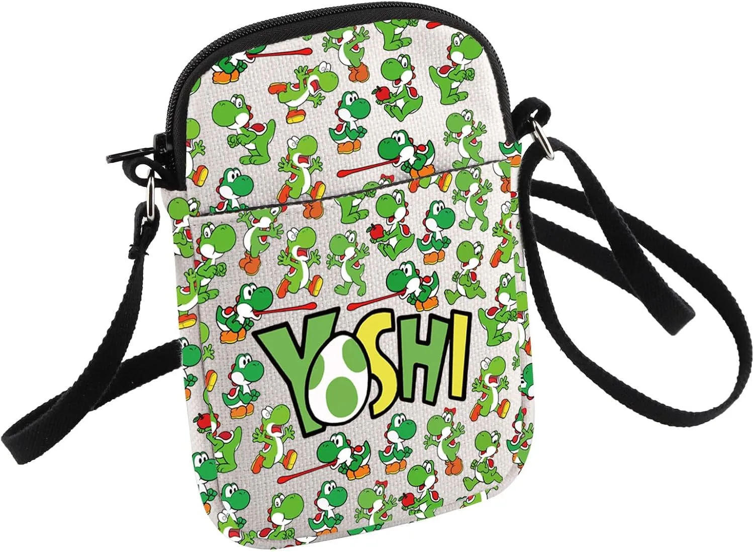 HOLLP Crossbody Bag Video Gamer Inspired Gift Green Dinosaur Egg Small Sling Bag