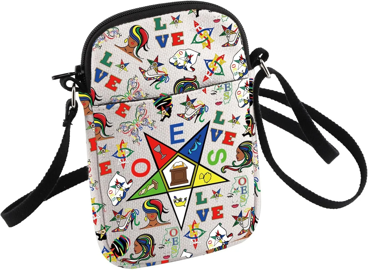 HOLLP OES Sorority Women Gift OES Crossbody Bag Destined to Shine Small Sling Bag