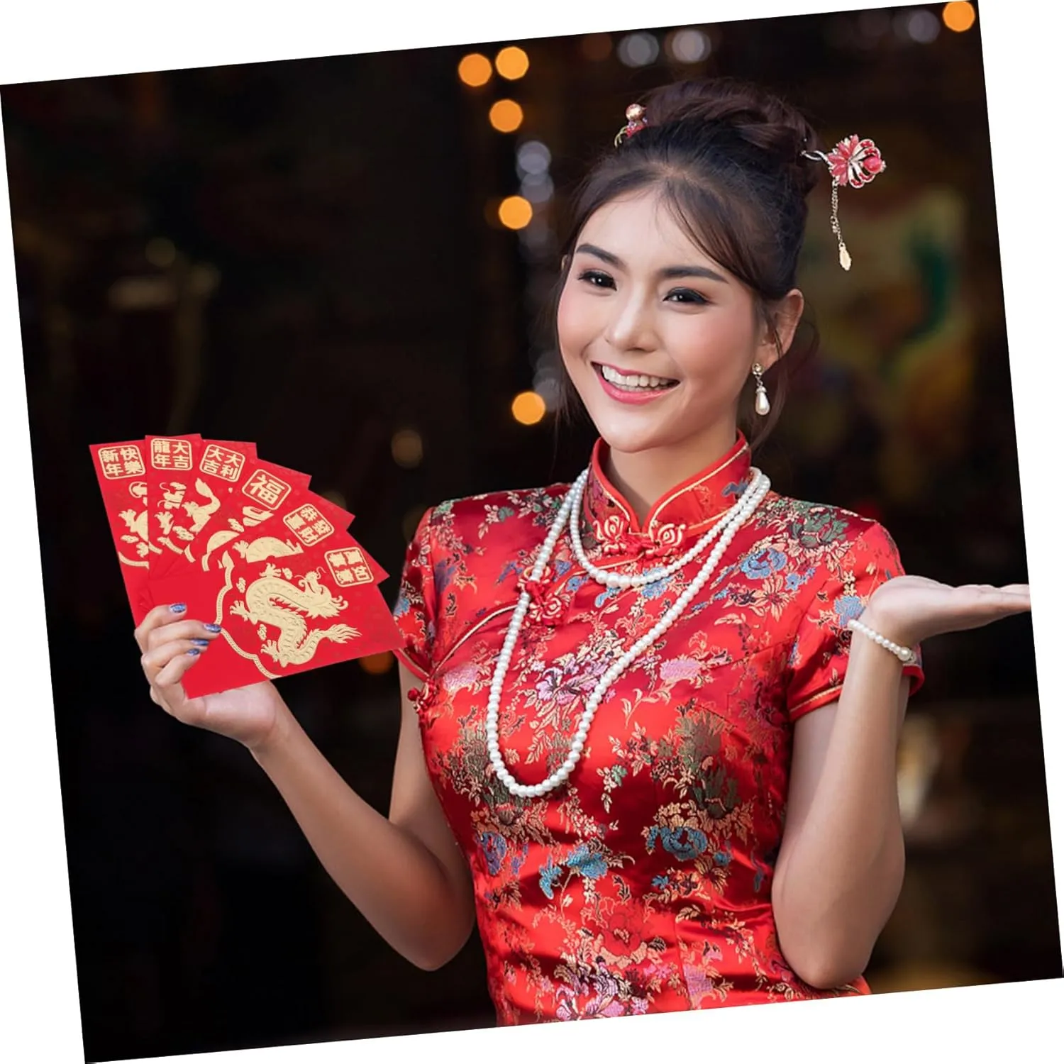 Home Seeker 30 Envelopes New Year Envelopes Red Money Pocket Year Dragon Red Envelope 2024 Money Bag Festival Red Envelope Dragon Pattern Envelope Wallet 3D Paper Home Pool