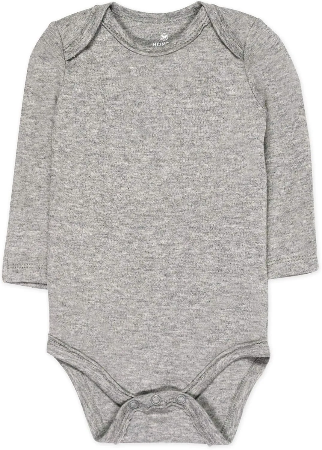 HonestBaby Baby Boys' 5-pack Long Sleeve Bodysuits One-piece 100% Organic Cotton for Infant Baby Boys', Unisex