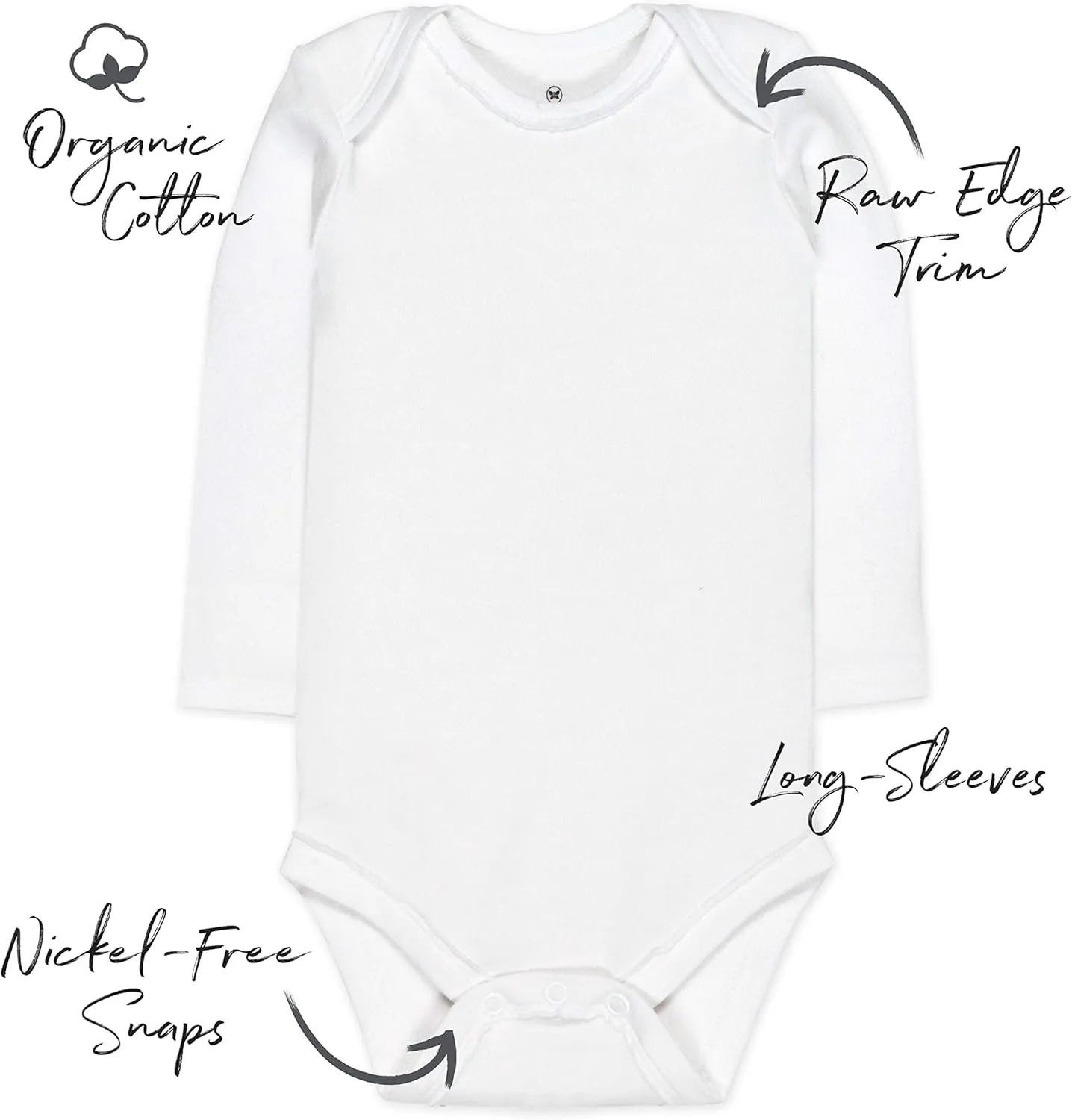 HonestBaby Baby Boys' 5-pack Long Sleeve Bodysuits One-piece 100% Organic Cotton for Infant Baby Boys', Unisex