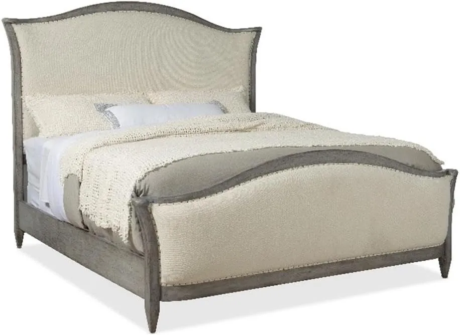 Hooker Furniture Ciao Bella Cal King Upholstered Bed- Speckled Gray