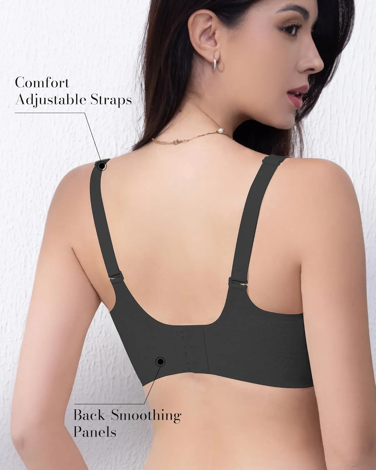 HORISUN Comfortable Wireless T Shirt Bra Seamless No Show Full Coverage Bras for Women