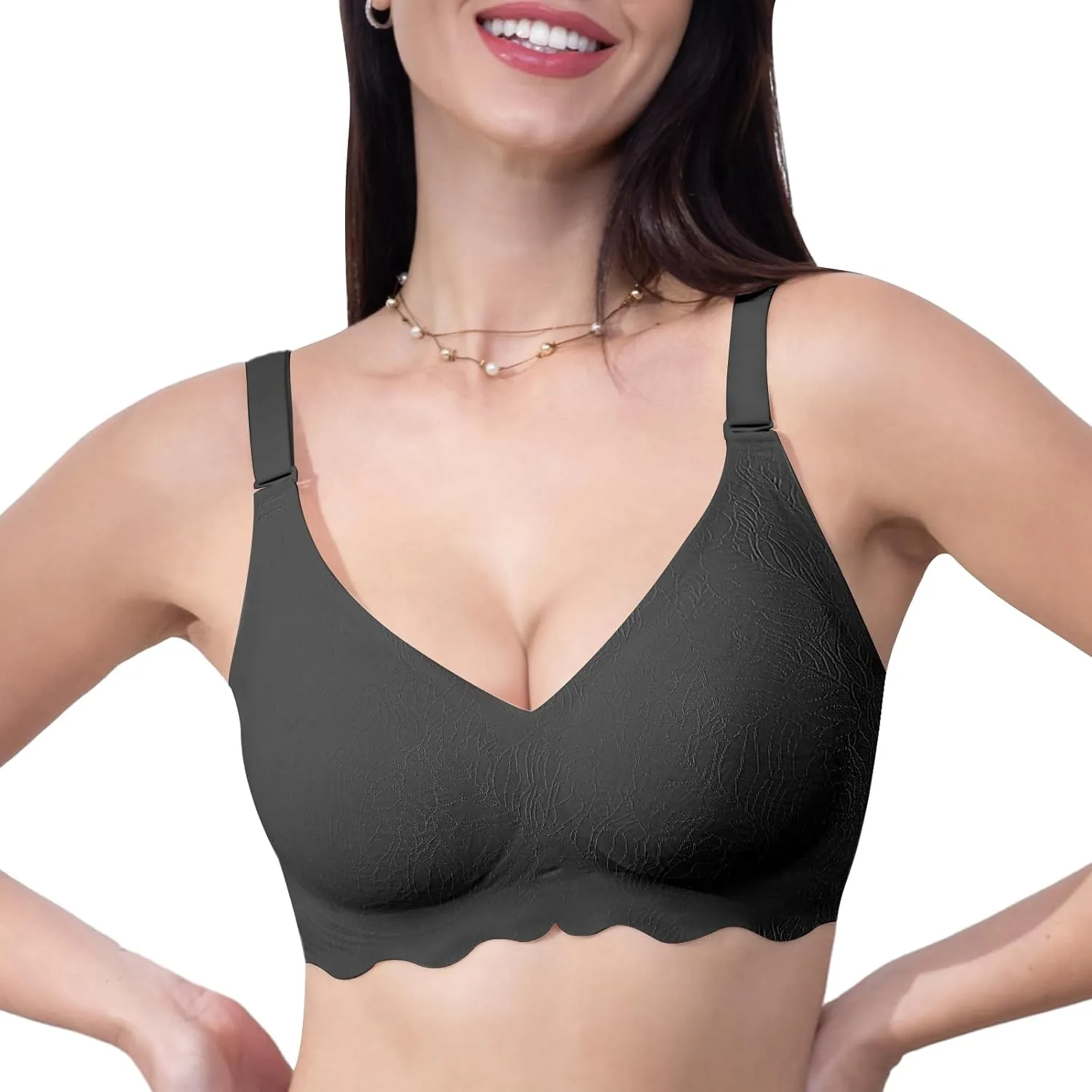 HORISUN Comfortable Wireless T Shirt Bra Seamless No Show Full Coverage Bras for Women