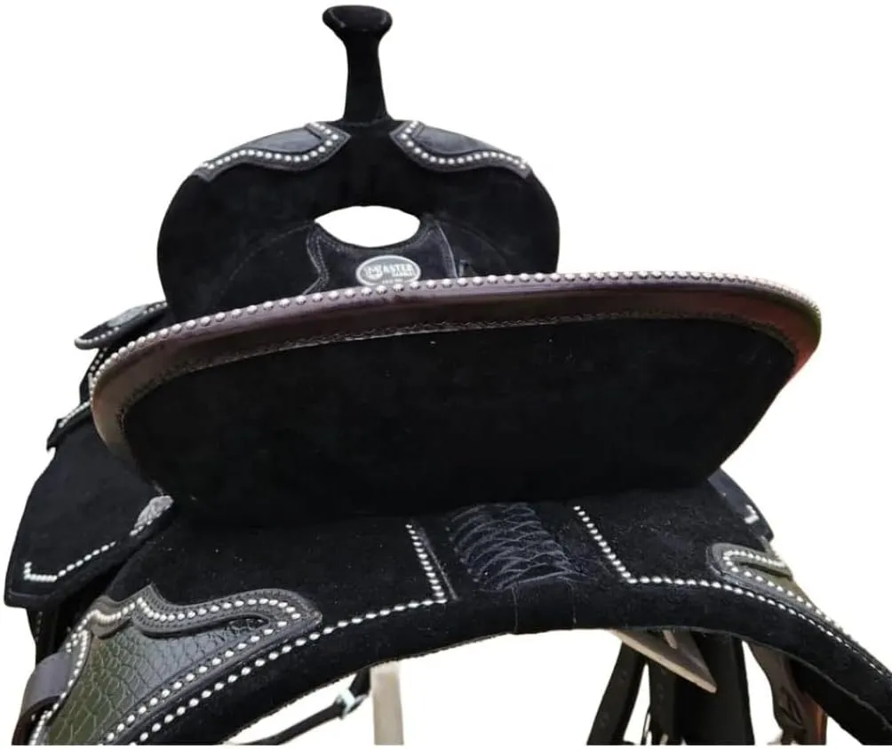 Horse Saddle Barrel Racing Western Wooden Tree Handmade Premium Leather Comfort Horse Trail Equestrian Tooled Carved Horse Riding Saddle Size: 10"-18 inches Seat Available, FS13