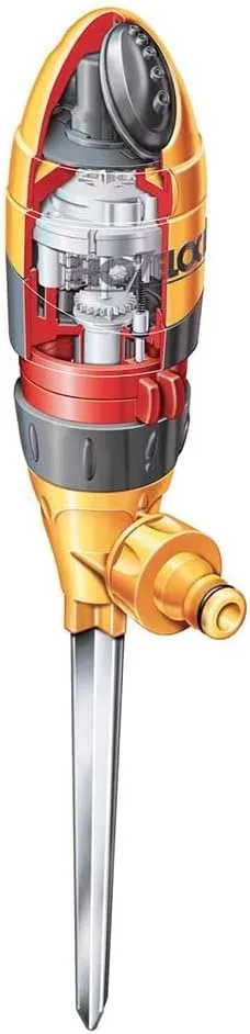 Hozelock - Sprinkler Rotating Plus 314 m² : Large-Area Spray Sprinkler (ø 20m), Ultra Even Coverage Thanks to Hydraulic Motor, 5 Jets, 360° Adjustable Watering Direction [2332P0000]
