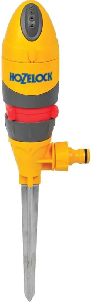 Hozelock - Sprinkler Rotating Plus 314 m² : Large-Area Spray Sprinkler (ø 20m), Ultra Even Coverage Thanks to Hydraulic Motor, 5 Jets, 360° Adjustable Watering Direction [2332P0000]