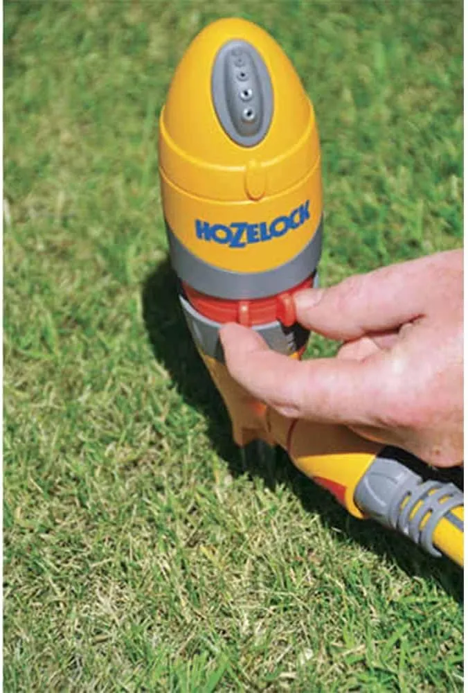Hozelock - Sprinkler Rotating Plus 314 m² : Large-Area Spray Sprinkler (ø 20m), Ultra Even Coverage Thanks to Hydraulic Motor, 5 Jets, 360° Adjustable Watering Direction [2332P0000]