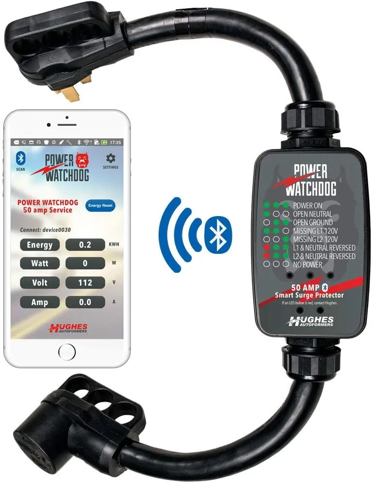Hughes Autoformers PWD50 Power Watchdog Bluetooth Surge Protector - 50 Amp