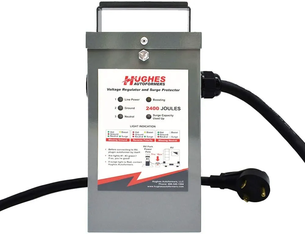 Hughes Autoformers RV2130-SP Voltage Booster (with Surge Protection), 1 Pack