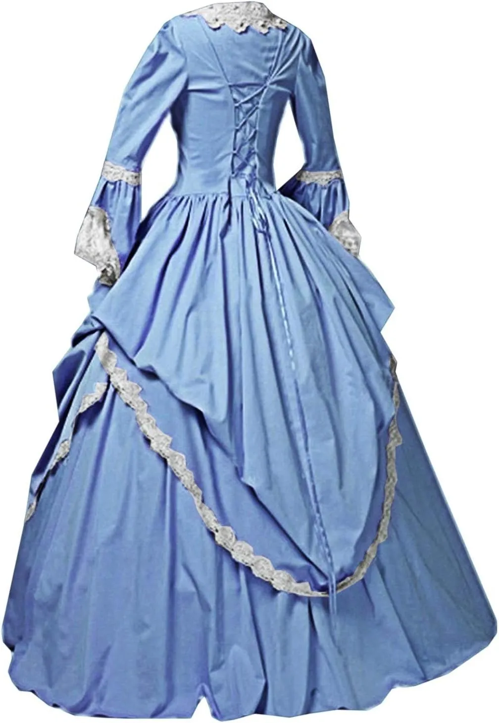 I-Youth Womens Lace Marie Antoinette Ball Gown Dress Victorian Costume Dresses