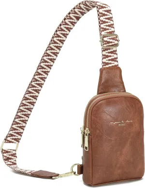 INICAT Travel Small Sling Bag Leather Crossbody Bags for Women Fanny Packs Cross Body Bag for Woman Cross Body Purses