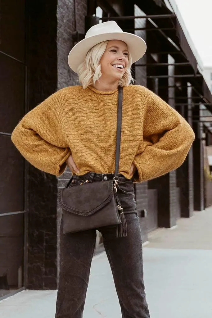 JEN & CO. Sloane - Envelope Style Whipstitch Trim - Vegan Leather Crossbody Clutch Handbag