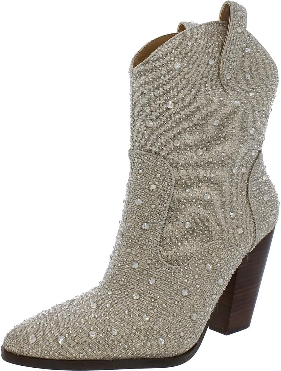 Jessica Simpson Womens Cissely Embellished Western Cowboy, Western Boots