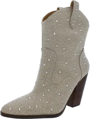 Jessica Simpson Womens Cissely Embellished Western Cowboy, Western Boots