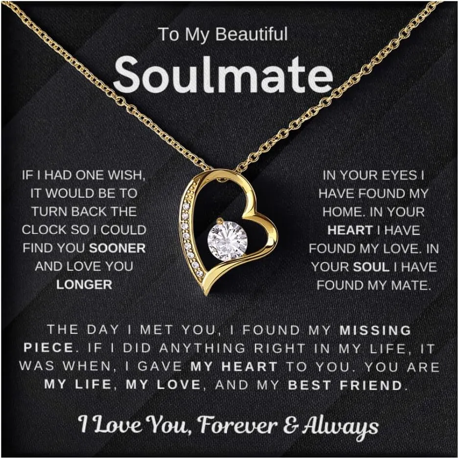 Jewelry To My Beautiful Soulmate, You Are My Missing Piece ,Forever Love Necklace, To My Wife , Gift For Soulmate, Gift For Wife, Meaningful gift Melt Her Heart for Wife, Wife Necklace, Women Gift