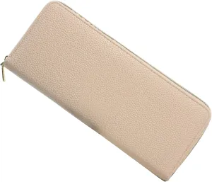 Jewelry Travel Organizer for Women, Tangle Free Portable Leather Jewelry Storage Roll Bag Envelope Clutch, Waterproof Lightweight Jewelry Case Holder