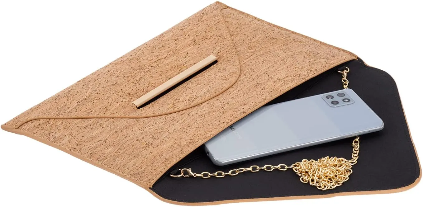 JNB Cork Envelope Flat Clutch