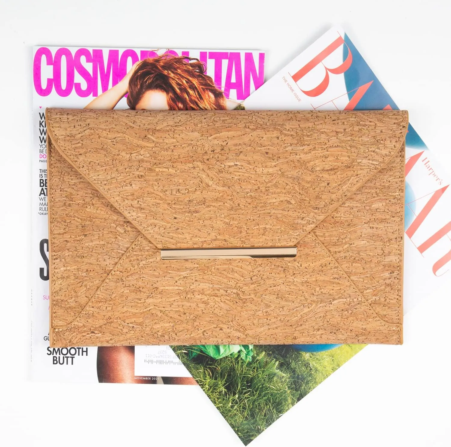 JNB Cork Envelope Flat Clutch