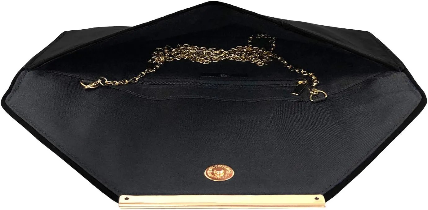 JNB Faux Microsuede Envelope Clutch