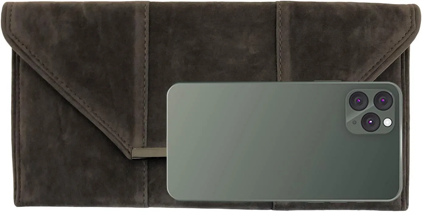 JNB Faux Microsuede Envelope Clutch