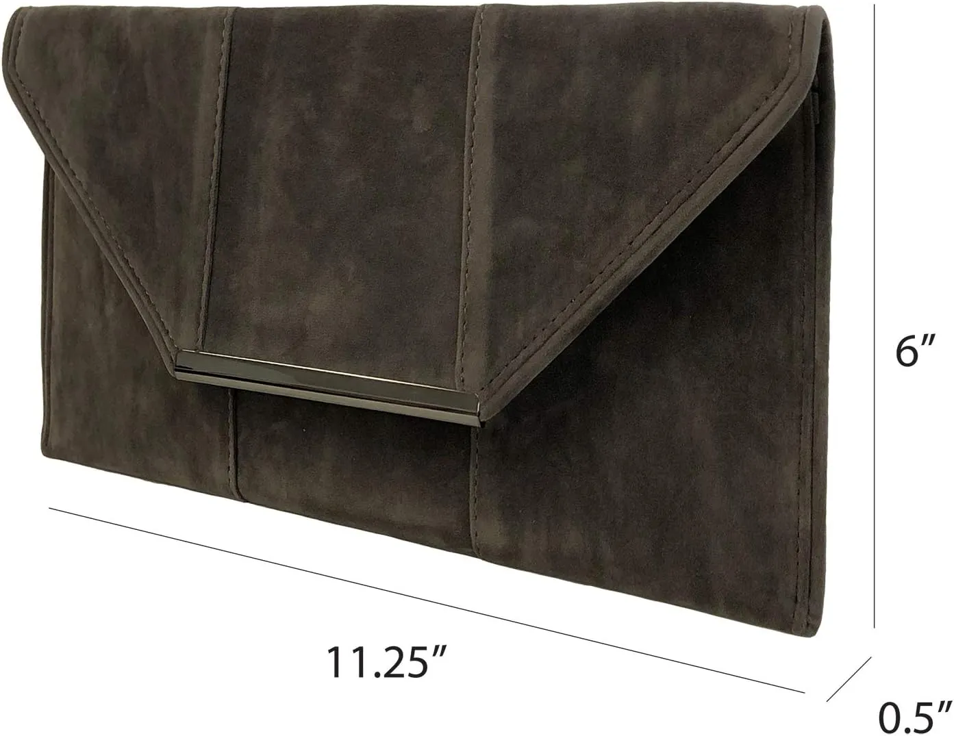 JNB Faux Microsuede Envelope Clutch