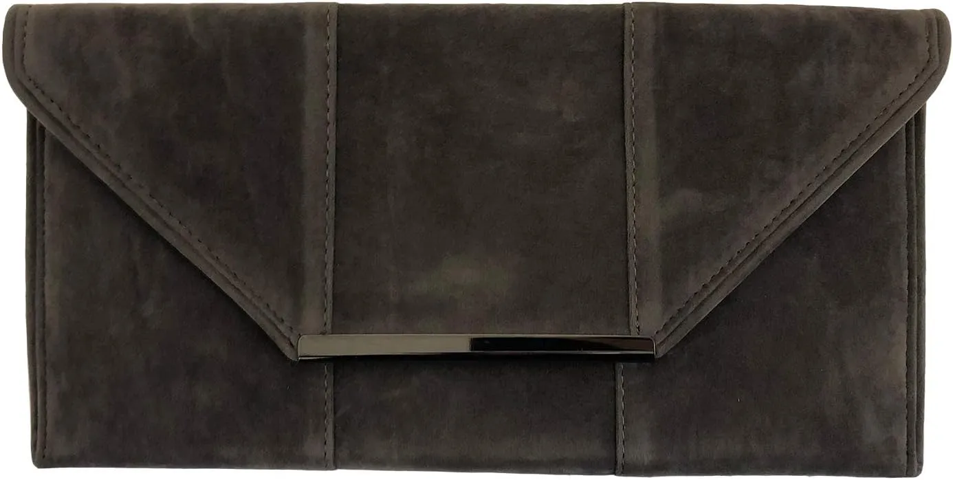 JNB Faux Microsuede Envelope Clutch