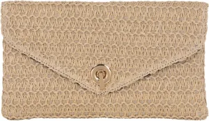 JNB Natural Straw Clutch