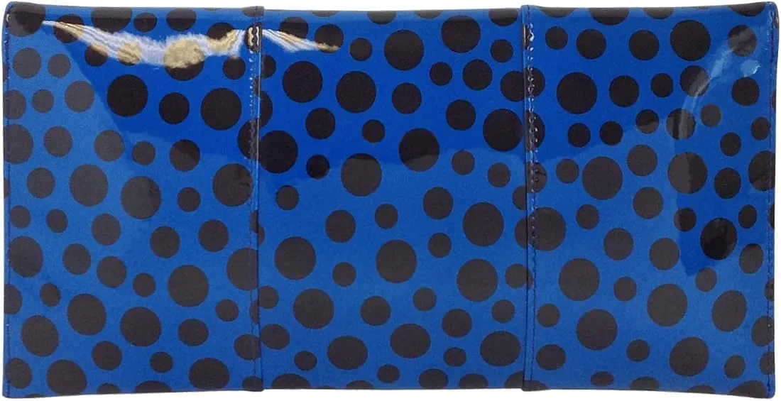 JNB Polka Dot Patent Envelope Clutch