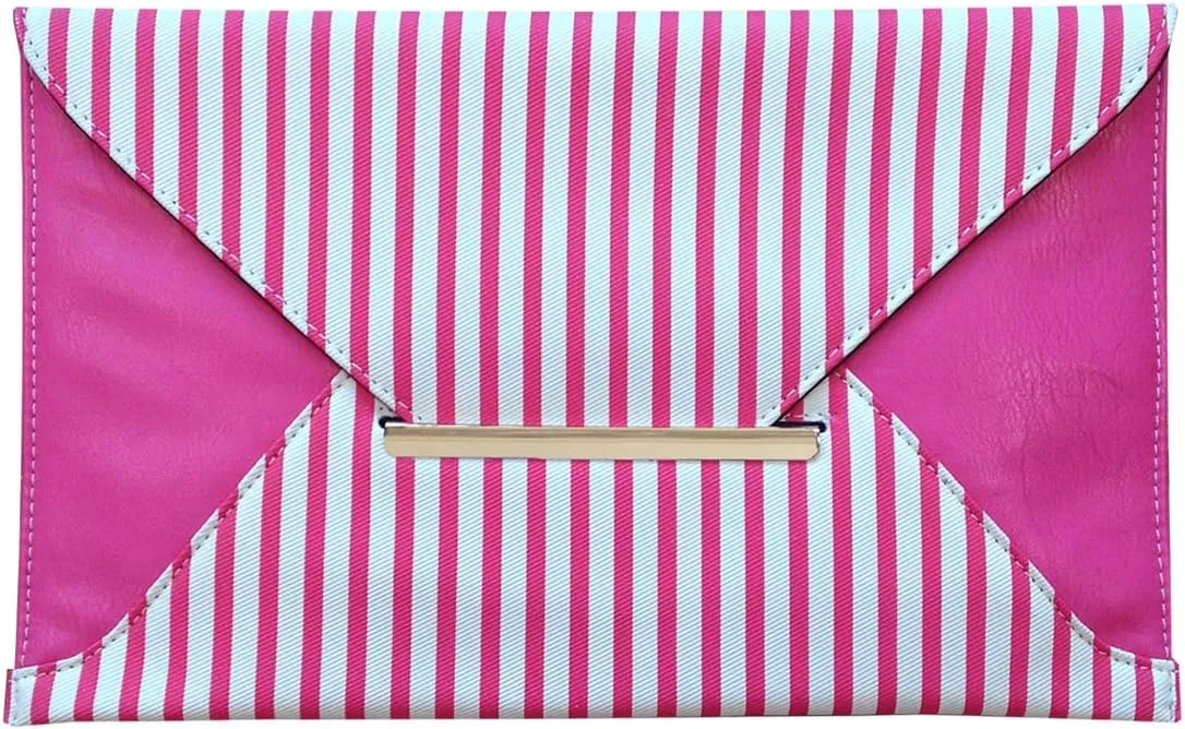 JNB Stone Accent Fabric Envelope Clutch