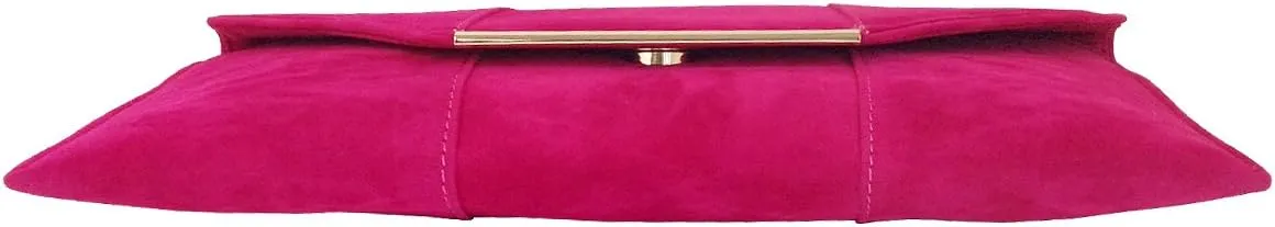 JNB Women's Faux Microsuede Envelope Clutch
