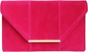 JNB Women's Faux Microsuede Envelope Clutch